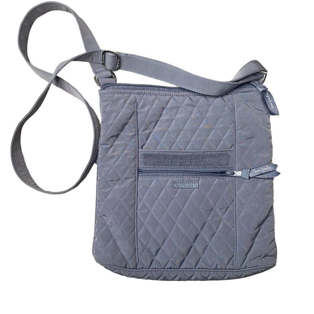 Vera Bradley Solid Gray Crossbody Quilted Purse